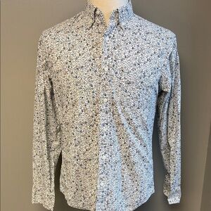 J.Crew Flex Washed Slim Fit Floral Print Shirt M
